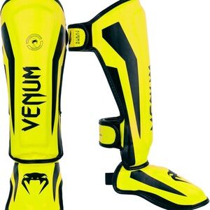 Venum Kids Shin Guards - Yellow and Black